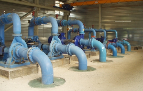 HYDROSOL Ingénierie, salle de pompage pour irrigation depuis le Rhône